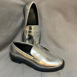 A New Day Metallic Silver Loafers